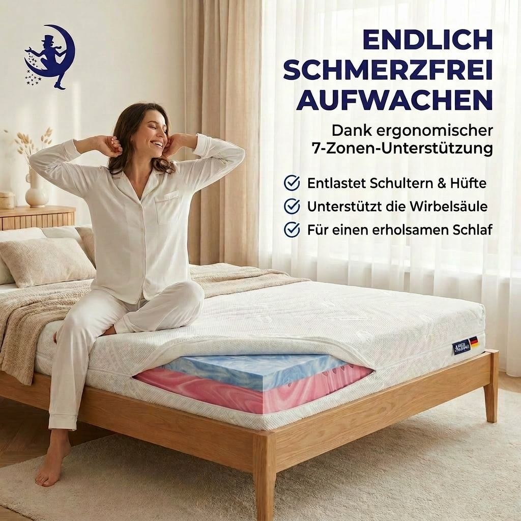 Premium Hybrid 22 – Gel & Kaltschaummatratze H2/H3 mit 7 Zonen