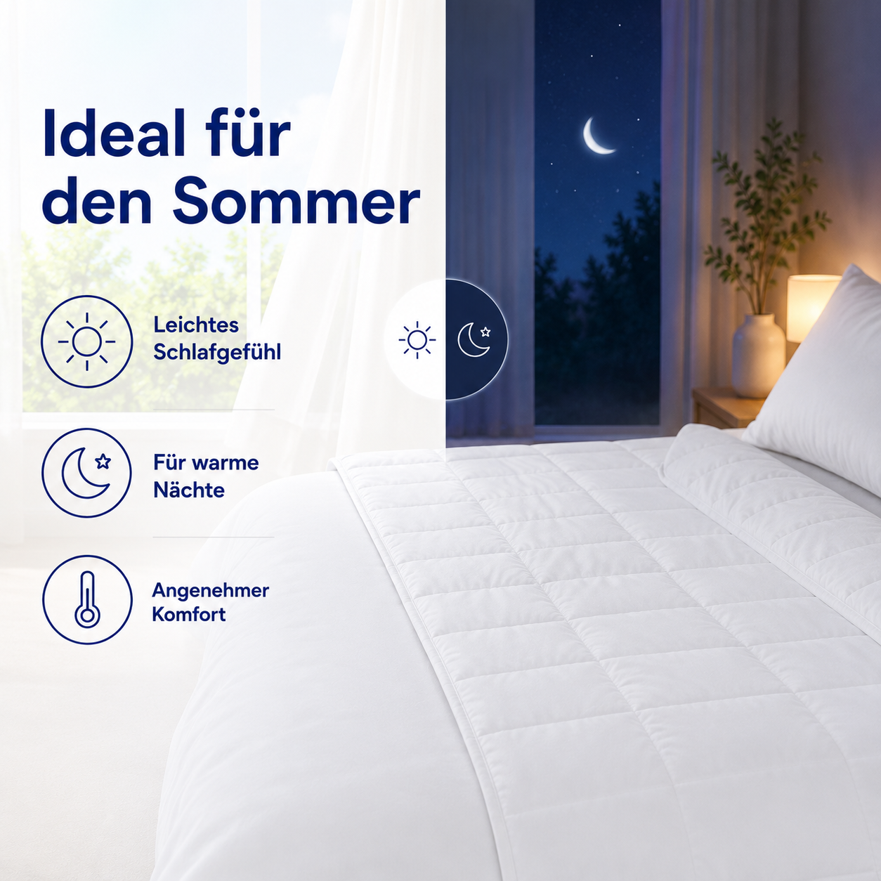 Steppbettdecke Sommer