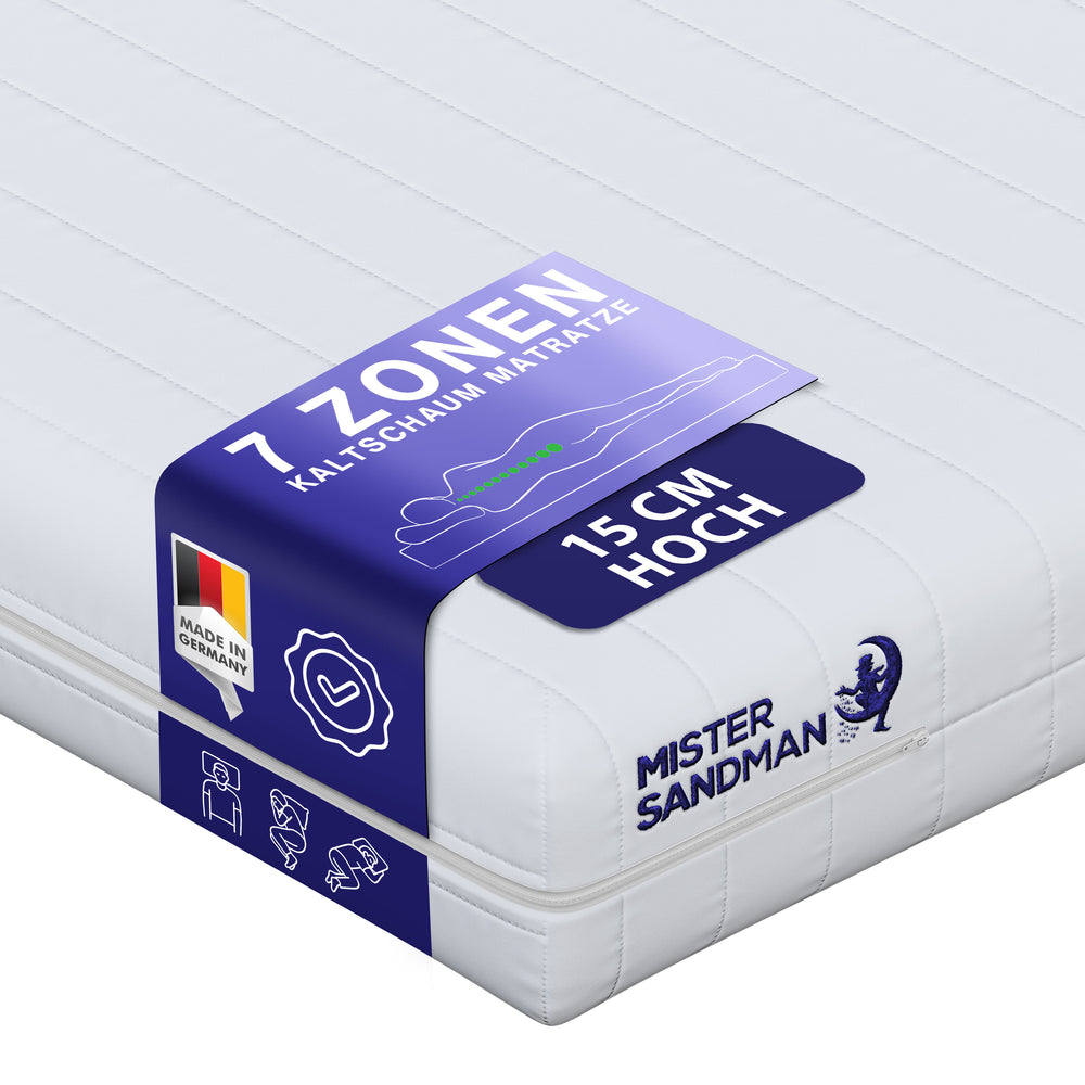7-Zonen Matratze mit Mikrofaserbezug