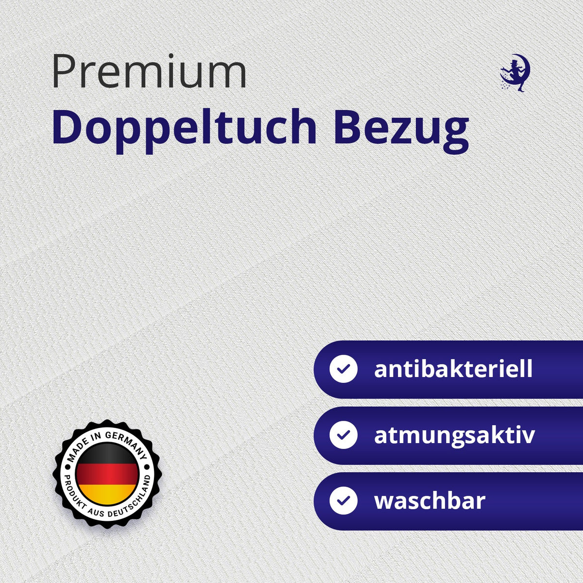 Antibakterieller und atmungsaktiver Doppeltuch-Matratzenbezug – OEKO-TEX zertifiziert, pflegeleicht und langlebig